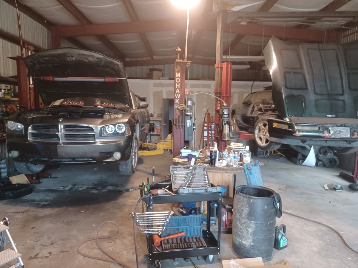 Clark's Automotive Repair work bay